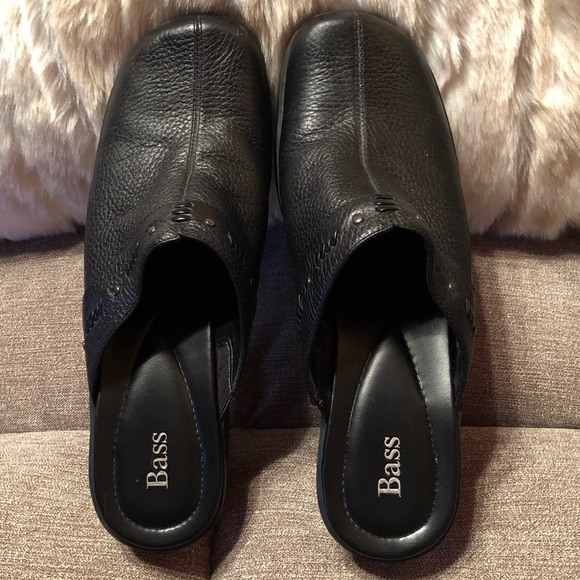Bass Genuine Leather Black Mules - Picture 2 of 10